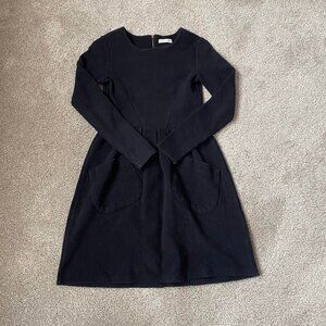 Whistles Long Sleeve Textured Mini Dress